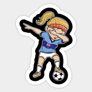 Dabbing Soccer Player Funny Australia Fan T-Shirt girl Sticker